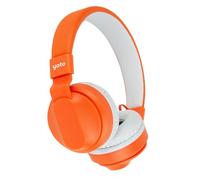 Yoto Cuffie Bluetooth wireless con borsa da viaggio - arancioni, leggere e regolabili con limitazione del volume per un ascolto sicuro