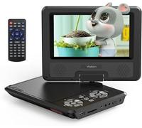 YOTON Lettore DVD Portatile 9,5" HD per Bambini e Auto Schermo Girevole 7,5", Batteria da 6 Ore, Senza Regione, Altoparlanti Potenziati, Supporto Multiformato Dischi/SD/USB, Sync TV e Proiettore