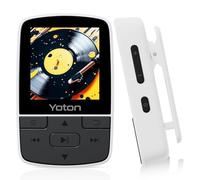 Yoton Lettore MP3 Bluetooth 5.2 Bianco, Sport Clip, HiFi Audio, FM, Timer | Colore bianco, clip portatile, timer integrato, audio HiFi, per sport e tempo libero, Senza scheda SD