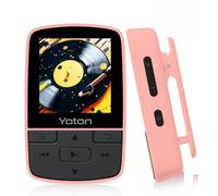 Yoton MP3 Player Bluetooth 5.2 Rosa, Sport Clip, HiFi Audio, FM, 128GB