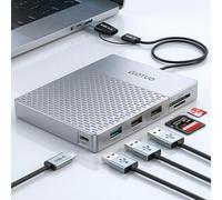 YOTUO Docking Station - Hard disk esterno, hub USB-C + HDD 7 in 1, USB 3.0, scheda SD/TF, HDD per Windows, Mac, Android, TV, telefono, laptop, desktop, PC (argento, 1 TB + docking station)