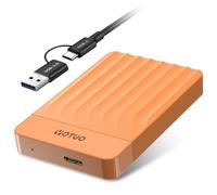 YOTUO Hard disk esterno da 1 TB, espansione di archiviazione portatile, USB 3.0 e USB-C per PC, Mac, desktop, laptop, smartphone, PS4, Xbox One, Xbox 360, ufficio e giochi, arancione