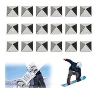 yotutun 18 Pezzi Stomp Pad Snowboard, Pyramid Studs Pad Snowboard Antiscivolo Tappetino Autoadesivo per Sci Silver Snowboards Grip Pad Anti-Scivolo Grip Antiscivolo per Sci Invernali