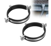 yotutun 2 fascette stringitubo Ø 100 mm, filettatura M8/10, con fascetta in gomma, fascette stringitubo per tubo di ventilazione, tubo di scarico, tubo di aspirazione, tubo di aspirazione