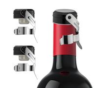 yotutun 2 pezzi Tappo per spumante, Tappi bottiglie vino in acciaio inox, Tappo per Vino di ChampagneTappo Stopper Bottiglia Champagne per vino rosso champagne prosecco vino frizzante (Nero)