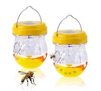 yotutun 2 trappole per vespe da appendere, per vespe vespe, 360°, per esterni, balcone, trappola per api, vespe, senza sostanze chimiche, ABS