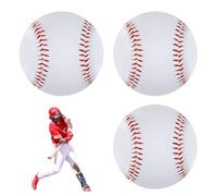 yotutun 3 Pezzi Palle da Baseball Morbida, 9 Pollici PU Soft Basebälle Match Elite Palline Training Sport Giochi di Baseball Professionali Softball per Esercitarsi Adulti e Giovani
