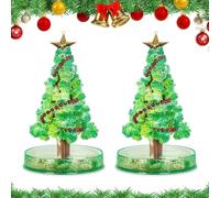 yotutun Albero di Natale in Crescita, 2 Pezzi Albero di Natale in Crescita Magica Fai da Te Albero di Natale in Cristallo in Crescita Albero di Carta Magica Decorazioni di Natale per Bambini Regalo