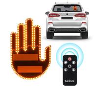 yotutun Auto Dita Luce ed Espressione Segni Luce 2 in 1 Espressione Dita Auto Luce Sorridente Lampada Viso Divertente Accessori Per Auto per Uomini Donne (dita)