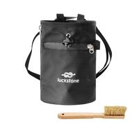 yotutun Borsa per Gesso di Magnesio, Secchiello per Gesso con Spazzola e 2 Tasche Cerniera Cintura Regolabile Borsa Magnesia Sacchetto da Gesso per Arrampicate, Ginnastica, Pesistica