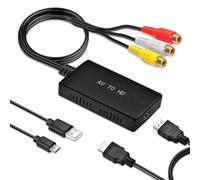 yotutun Convertitore da HDMI a RCA, 1080P AV a HDMI Convertitore Adattatore con cavo HDMI Adattatore da RCA a HDMI supporta PAL/NTSC per PC, laptop, TV, WII