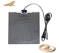 yotutun Cuscino riscaldante per contenitore in vetro, 5 W, tappetino riscaldante per terrario, 15 cm x 14 cm, con regolatore di temperatura a 10 livelli, tappetino riscaldante per rettili, serpenti