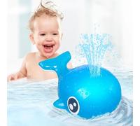yotutun Giochi Bagnetto Neonato per Bambino, Doppio Impermeabile Baby Bath Toy LED Balena Automatico a Induzione Spruzza Acqua Giocattoli da Bagnetto per Bambini per Ragazzi Ragazze