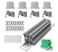 yotutun Kit di Morsettiere Su Guida DIN, UK-2.5B Morsettiera Elettrica Distribuzione Universale Morsettiera Tramite Kit Morsetti per Progetti di automazione elettrica, Trasformazione di Circuiti ecc