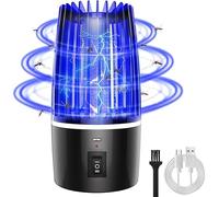 yotutun Lampada Antizanzare Elettrica, 2 in 1 Zanzariera Elettrica da Interno 360 ° Attira Insetti Portatili Lampada Anti Zanzare con Luce UV e Luce Notturna per Interna Esterna Campeggio Giardino