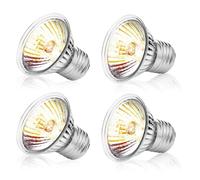 yotutun Lampadina Riscaldante Tartarughe, 4 Pezzi 50W E27 Lampada UVA UVB Tartarughe Dimmerabile d'acqua Lampada Riscaldante per Tartarughe Rettili Pulcini Acquario Lucertola