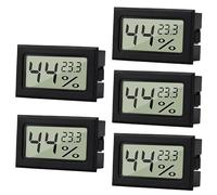yotutun Mini Termometro Digitale, 5 Pezzi Mini Igrometro Termometro, Termometro Ambiente LCD, Monitor di Temperatura e umidità per Casa Serra Stanza Ufficio Bianca