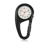 yotutun Orologio Con Moschettone Digitale, Orologio da Tasca Orologio Al Quarzo Multifunzionale Unisex Impermeabile Moschettone Luminoso Orologio per Dottore Infermiera Arrampicata