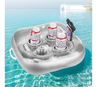 yotutun Portabevande Gonfiabile, Gonfiabili Piscina Portabicchieri Galleggiante Portabibite per Vasca Idromassaggio Galleggianti per Piscina con 6 Fori per Feste, Vacanze, Bagno