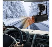 yotutun Riscaldatore per Auto 12V 150W, Sbrinatore per Parabrezza per Auto Portatile 2 in 1 Riscaldamento e Raffreddamento con Base Girevole a 360° Stufetta Rapido per Auto Presa Accendisigari