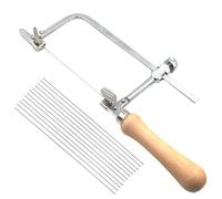 yotutun Seghetto da Traforo, Traforo per Legno Coping Saw Falegnameria Mini Sega ad Arco per Metallo Filo Sega Seghetto per Gioielliere con 12 Pezzi Lame per Legno a Mano