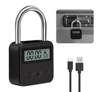 yotutun Smart Time Lock, Lucchetto Smart con LCD Display Blocco Tempo Massimo 99 Ore ricaricabile USB Timer in Metallo Lucchetto per Prevenire Le Cattive Abitudini, Dipendenze da Telefono Cellulare