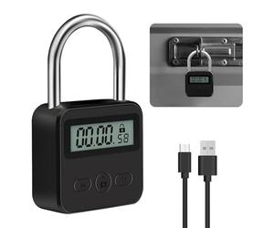 yotutun Smart Time Lock, Lucchetto Smart con LCD Display Blocco Tempo Massimo 99 Ore ricaricabile USB Timer in Metallo Lucchetto per Prevenire Le Cattive Abitudini, Dipendenze da Telefono Cellulare