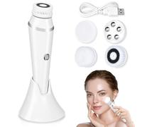 yotutun Spazzola Pulizia Viso Elettrica, Ricaricabile 4-In-1 Spazzola per la Pulizia del Viso Impermeabile IPX7 Massaggiatore Viso Spazzola Pulizia Viso per Ogni Tipo di Pelle per Pulizia Viso