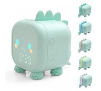 yotutun Sveglia Digitale per Bambini, Sveglia Dinosauro da Comodino con Colorata Luce Notturna, Snooze Mode, Timer Orologio Digitale da Tavolo per Ragazza Ragazzi, Regalo di Compleanno (Verde)