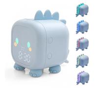 yotutun Sveglia Digitale per Bambini, Sveglia Dinosauro da Comodino con Colorata Luce Notturna, Snooze Mode, Timer Orologio Digitale da Tavolo per Ragazza Ragazzi, Regalo di Compleanno (Blu)
