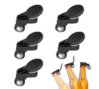 yotutun Tappo per bottiglie, 5 pezzi, completamente automatico, per bottiglie di birra, riutilizzabile, antipolvere, per bottiglie di vetro (nero)