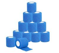 yotutun Tattoo Grip Tape, 12 Pezzi Coperture per Macchinette Tatuaggi Benda Elastica Coesiva Bendaggio Autoadesivo Rotolo Flessibile Fascia Nastro Bendaggio Sportivo (5cmx4.5m) (Bleu)