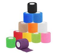 yotutun Tattoo Grip Tape, 12 Pezzi Coperture per Macchinette Tatuaggi Benda Elastica Coesiva Bendaggio Autoadesivo Rotolo Flessibile Fascia Nastro Bendaggio Sportivo (5cmx4.5m) (Colorato)