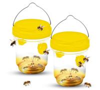 yotutun Trappola per vespe per esterni, repellente per vespe, cacciare vespe, trappole vive, da appendere, contro vespe, calabroni, zanzare, moscerini, moscerini, moscerini della frutta (2 pezzi