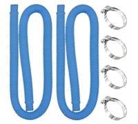 yotutun Tubo per Piscina 32mm, 2 Pezzi 1m Tubi di Ricambio per Piscine con 4 Morsetti in Metallo Tubo di Ricambio per Pompa Piscina Pompe da Piscina per Piscine Fuori Terra