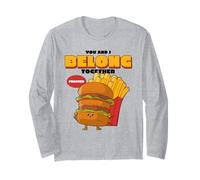 You And I Belong Together Forever (Grafica Burger & Fries) Maglia a Manica