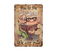 You and Me We Got This Carl and Ellie Up - Targa in metallo vintage con scritta in lingua inglese "You and Me We Got This Carl and Ellie Up", in metallo, stile vintage, decorazione da parete per casa,
