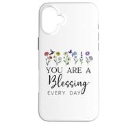 You Are a Blessing God Quote Blessed Christian Bible Verse Custodia per iPhone 16 Plus
