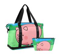 You Are A Pig Borsa sportiva da palestra con tracolla regolabile per allenamento pieghevole, sei un maiale, 1 size