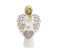 You Are An Angel AN017I Figurina Angelo, Ceramica, Bianco, 15.5 cm