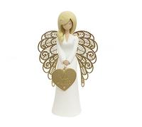 You Are An Angel Figurina Angelo, Ceramica, Bianco, 15.5 cm