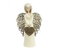YOU ARE AN ANGEL ALF002I Figurine Angelo, Ceramica, Bianco, 17.5 cm
