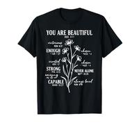 You Are Beautiful Enough Strong Loved Christian Citazione Maglietta
