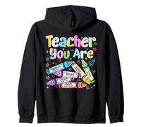 You Are Chosen Precious Crayons Bibbia Verse Faith Teacher Felpa con Cappuccio