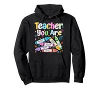 You Are Chosen Precious Crayons Bibbia Verse Faith Teacher Felpa con Cappuccio
