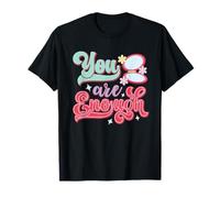 You Are Enough Retro 70s Daisy Affermazione positiva Maglietta