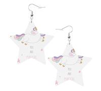 You Are Magical - Orecchini a forma di stella, in pelle, leggeri, da donna, alla moda, per matrimoni, quotidiani, compleanni, Misura unica, Pelle sintetica