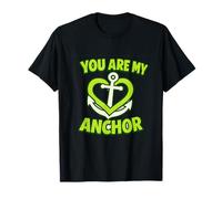 You Are My Anchor, cuore fumetto con grafica neon Maglietta