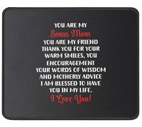 You Are My Bonus Mom Mousepad Bordi Cuciti Tappetino per Mouse Lavabile Mouse Pad for Gaming Computer Pc 25X30Cm