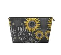 You are My Sunflower - Trousse per trucchi con stampa di girasoli, borsa da viaggio, organizer per trucchi, borsa impermeabile per donne e ragazze, Oro, Taglia unica, Beauty Case